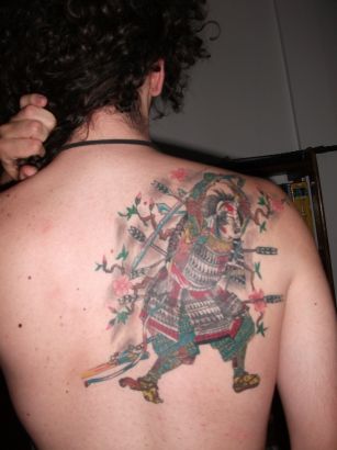 Katana Tattoo On Back